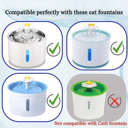 Replacement Activated Carbon Filter For Cat Water Drinking Fountain Replaced Filters For Pet Dog Flower Round Fountain Dispenser