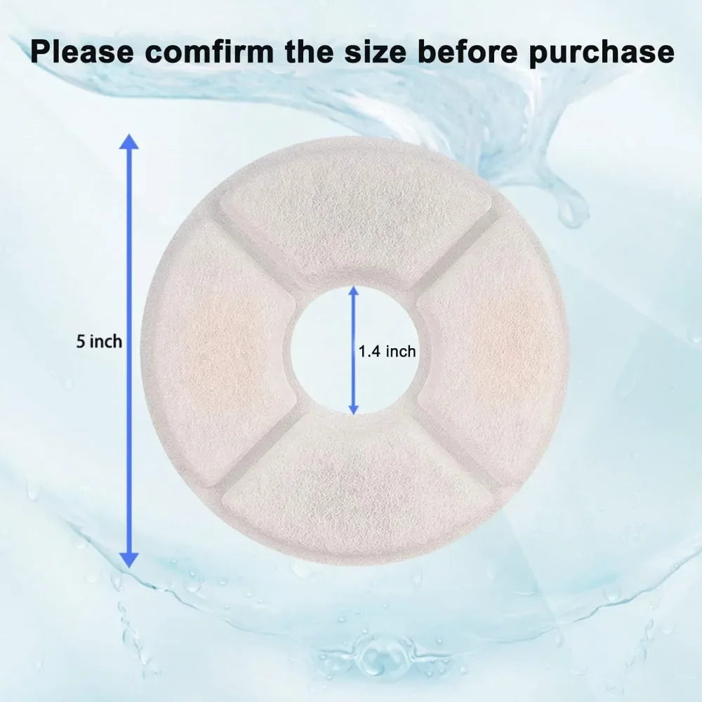 Replacement Activated Carbon Filter For Cat Water Drinking Fountain Replaced Filters For Pet Dog Flower Round Fountain Dispenser