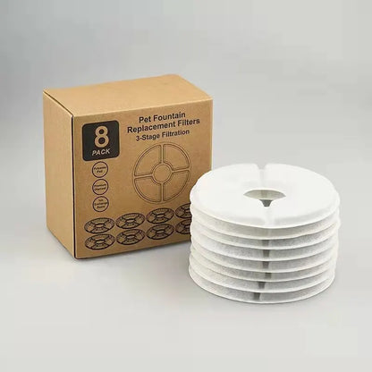 Replacement Activated Carbon Filter For Cat Water Drinking Fountain Replaced Filters For Pet Dog Flower Round Fountain Dispenser