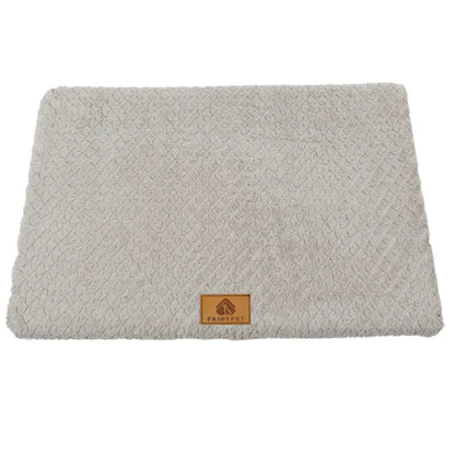 3D Foam Pet Bed With Removable Washable Faux Fur Cover Orthopedic Waterproof Dog Bed For Crate Anti-Slip Bottom Dog Bed