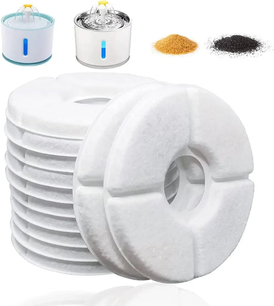 Replacement Activated Carbon Filter For Cat Water Drinking Fountain Replaced Filters For Pet Dog Flower Round Fountain Dispenser